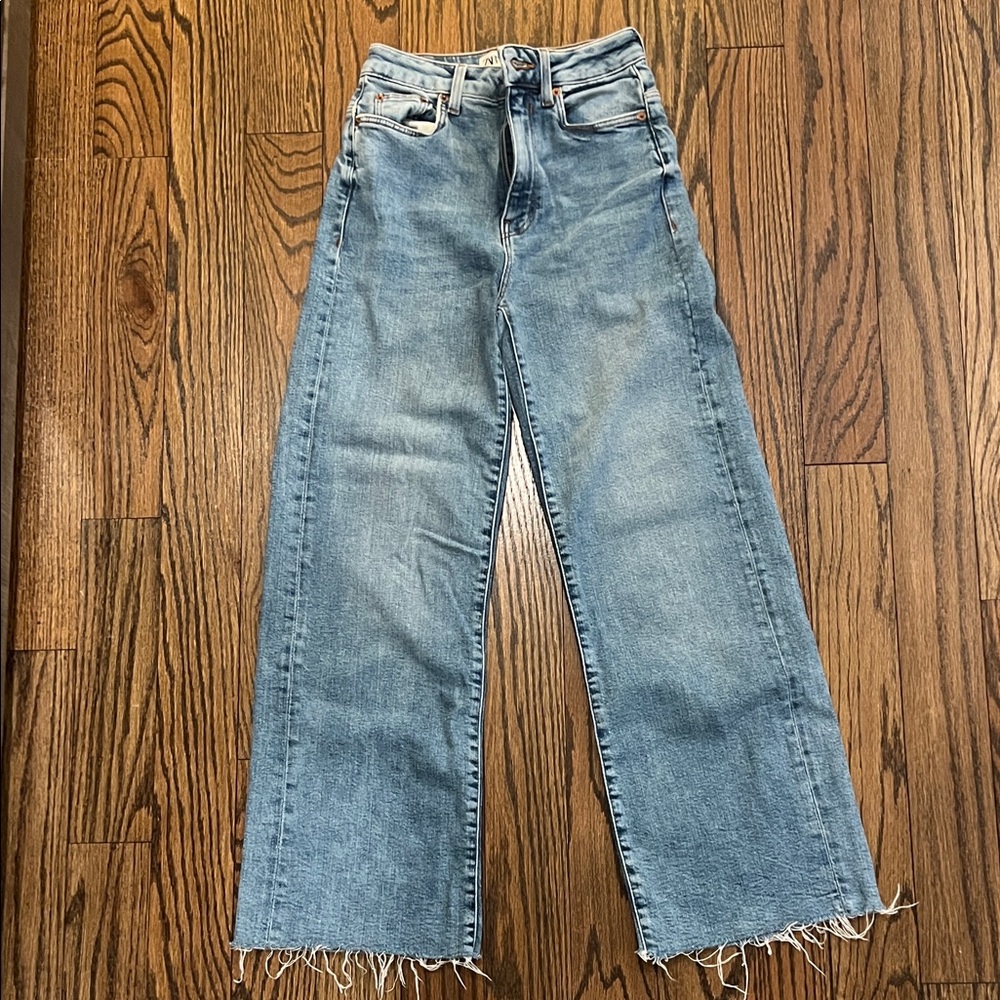Zara Cropped Wide Leg Women's Jeans